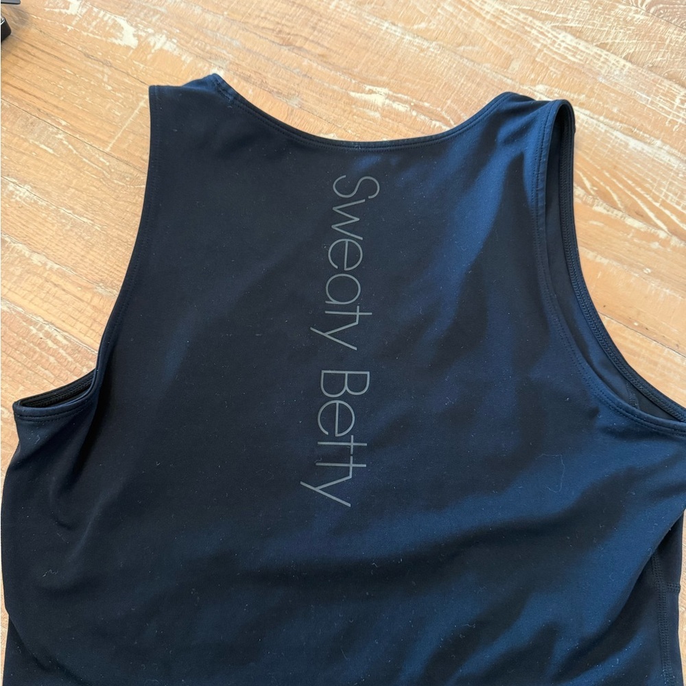 Sweaty Betty Black All Day Cropped Tank Top